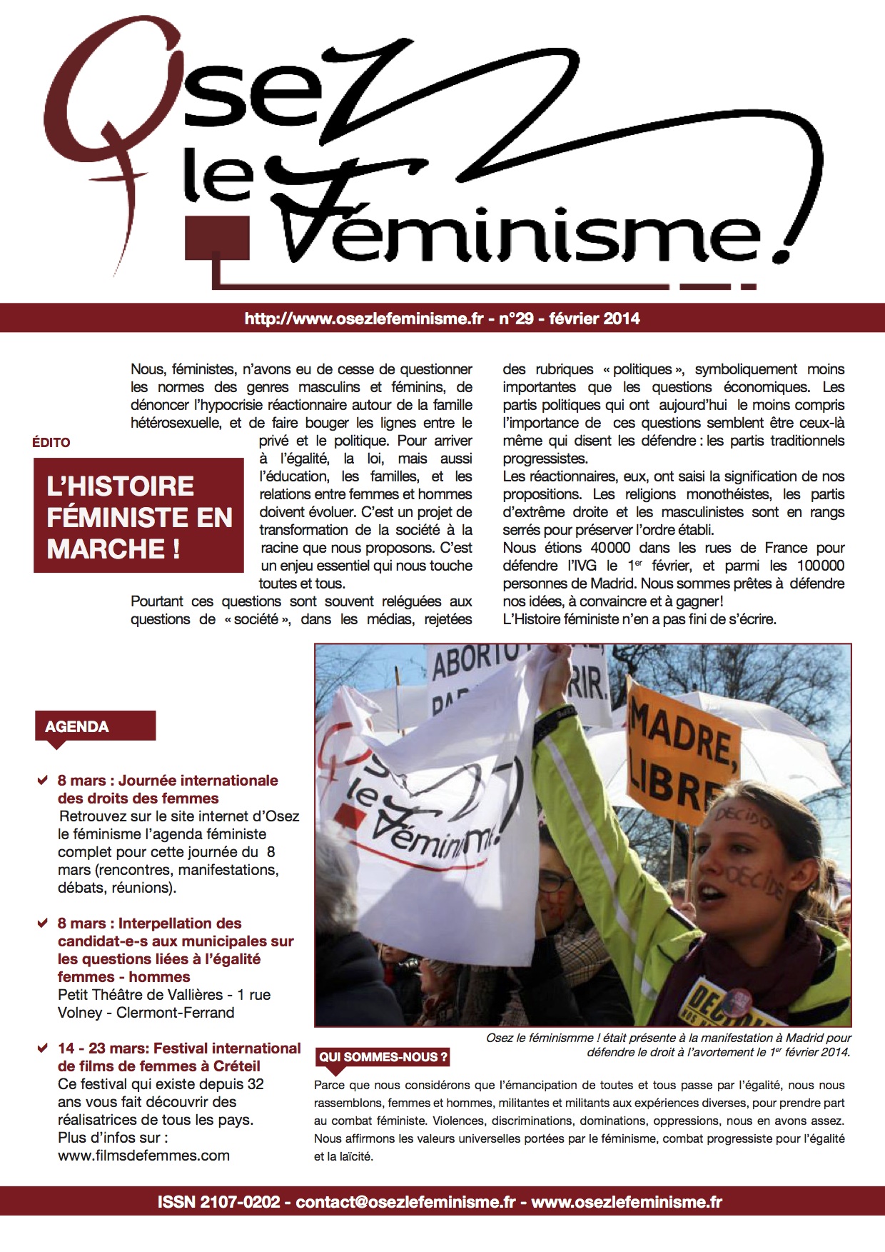Journal 29 d'Osez le féminisme !
