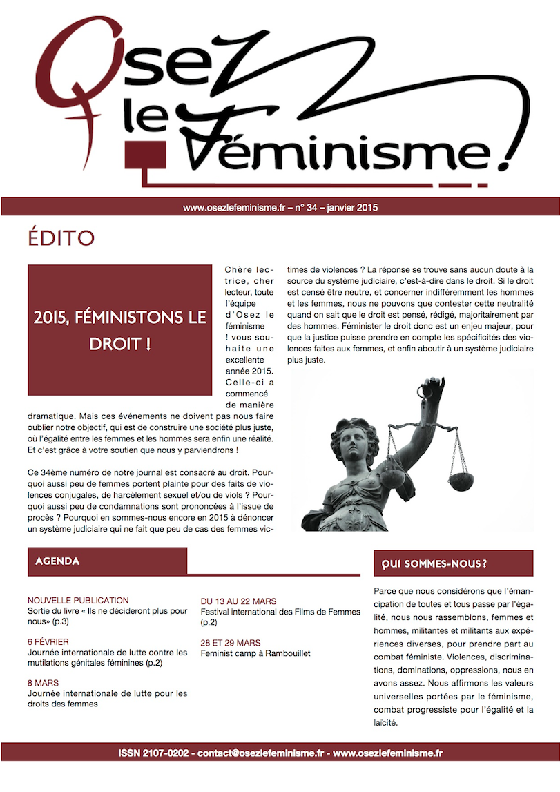 Journal 34 d'Osez le féminisme ! L