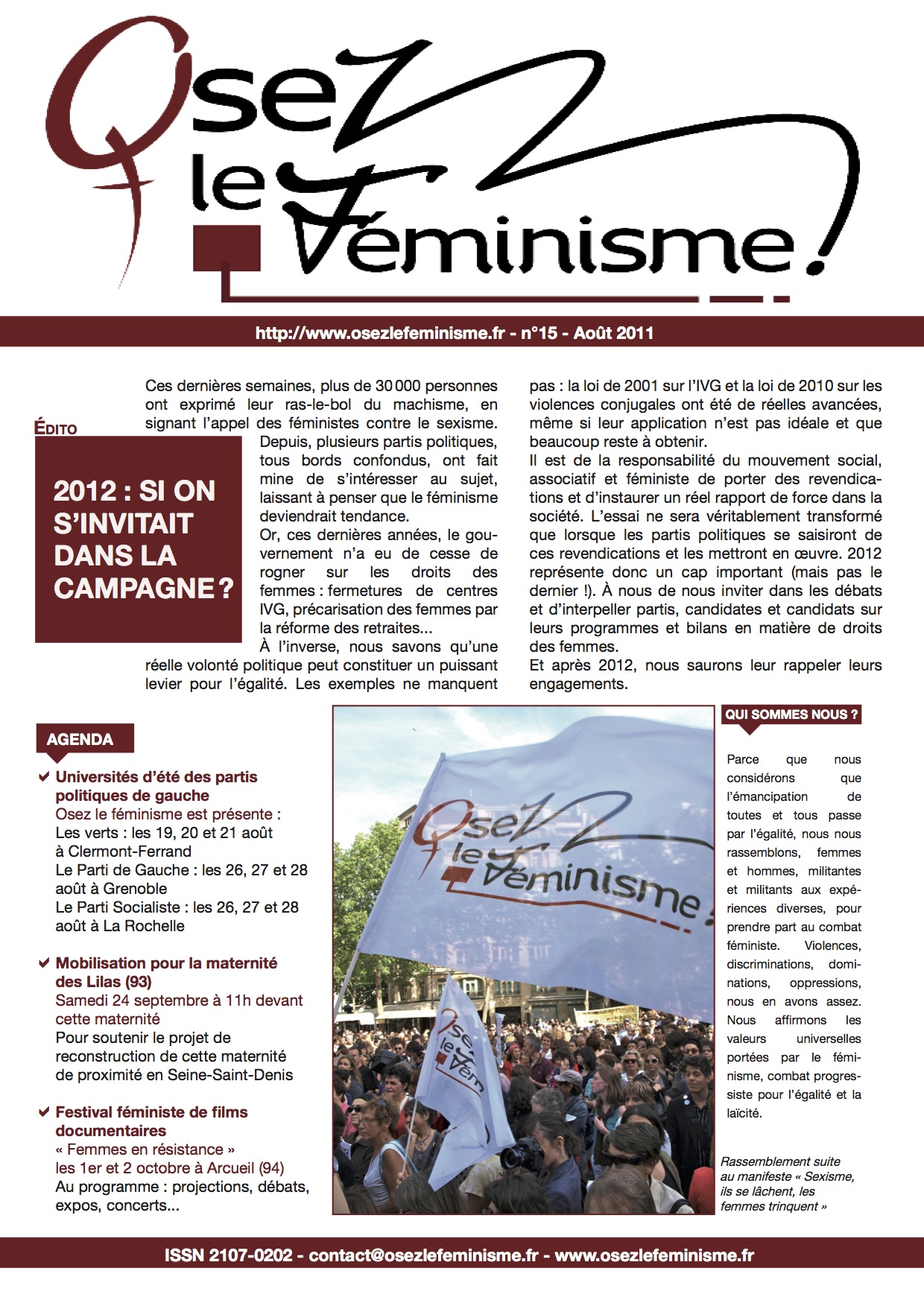 Journal 15 d'Osez le féminisme !