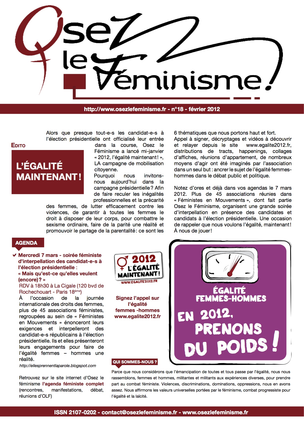 Journal 18 d'Osez le féminisme !