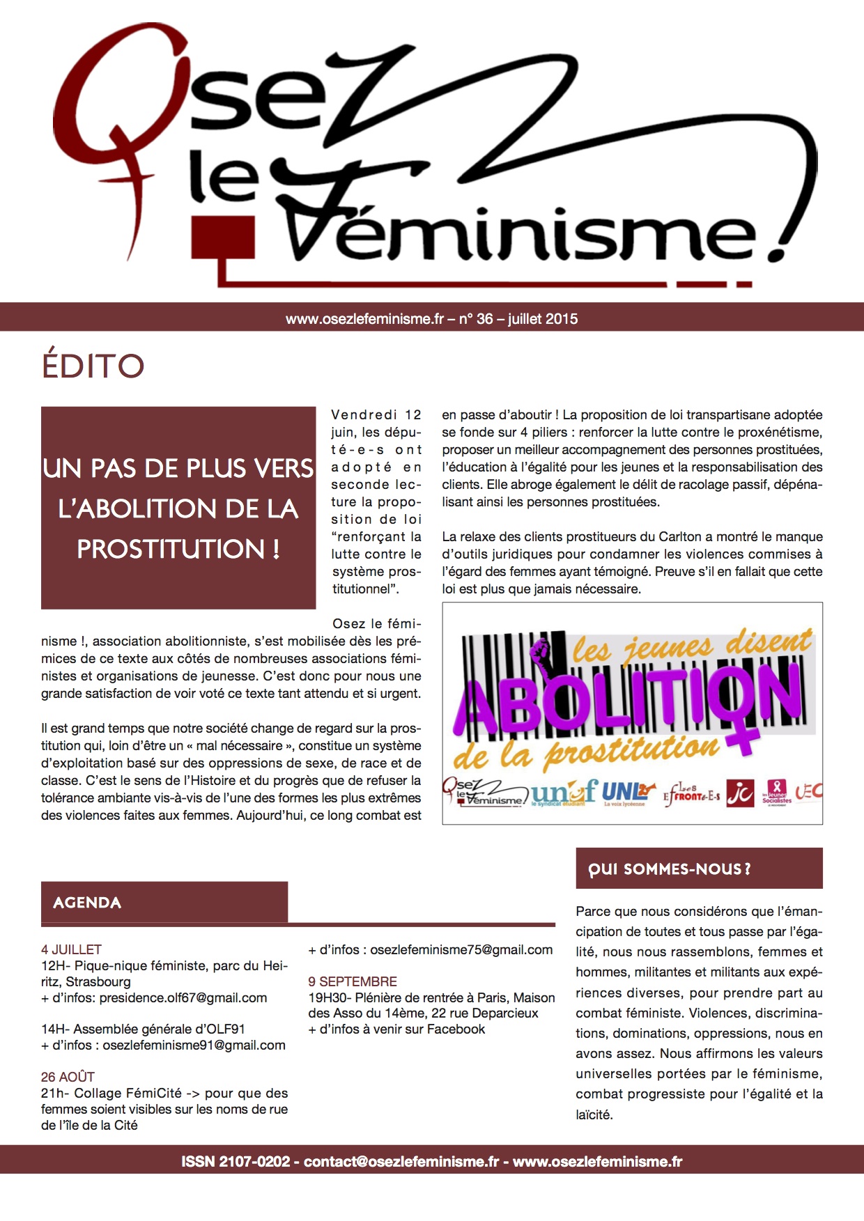 Journal 36 d'Osez le féminisme !