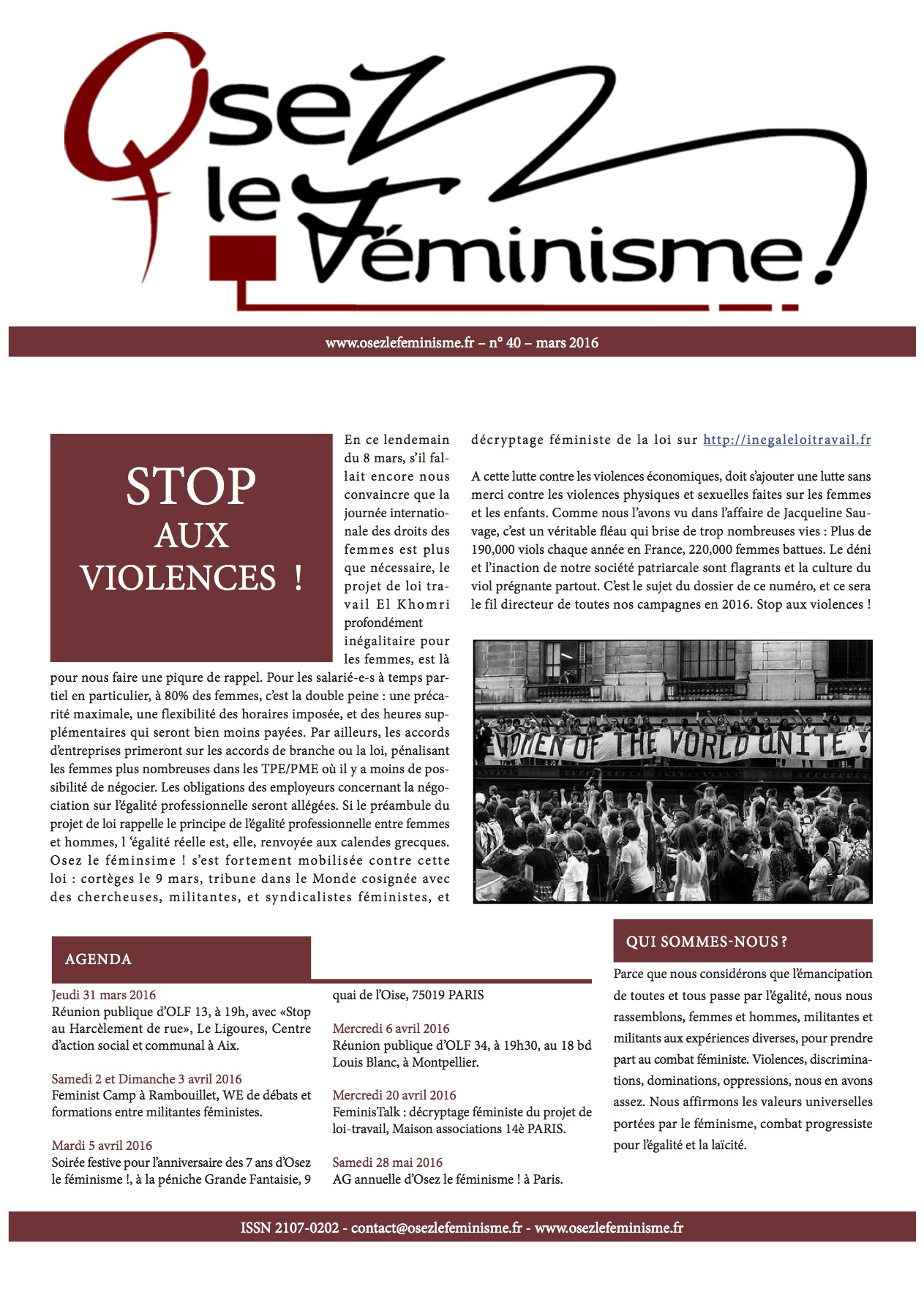 Journal 40 d'Osez le féminisme !