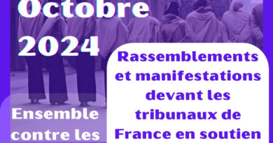 Le 19 octobre toutes ensemble devant les Palais de Justice contre les violences sexuelles