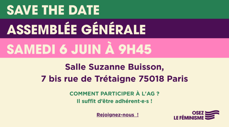 Assemblée Générale 2026 : le samedi 6 juin à 9h45