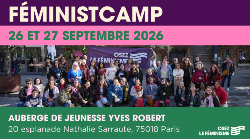 FéministCamp d&rsquo;Osez le Féminisme – 26 et 27 septembre 2026